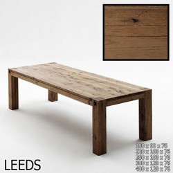 LEEDS Tömör Bassano Tölgyfa Étkezőasztal 180x90cm