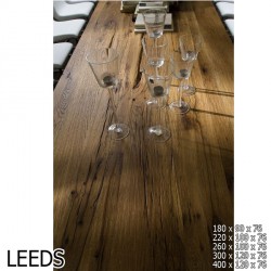 LEEDS Tömör Bassano Tölgyfa Étkezőasztal 180x90cm